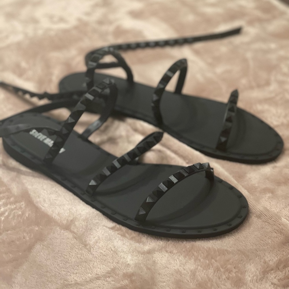 steve madden travel sandals- Black